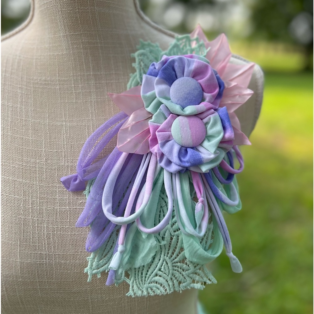SOLD• Scrappy Flower Pin